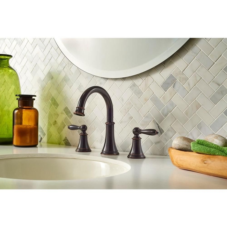 Pfister Courant 8 in Widespread 2-Handle Bathroom Faucet in Tuscan Bronze-2