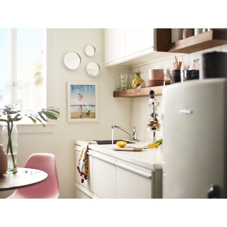 MOEN Adler Single-Handle Low Arc Standard Kitchen Faucet in Chrome-1