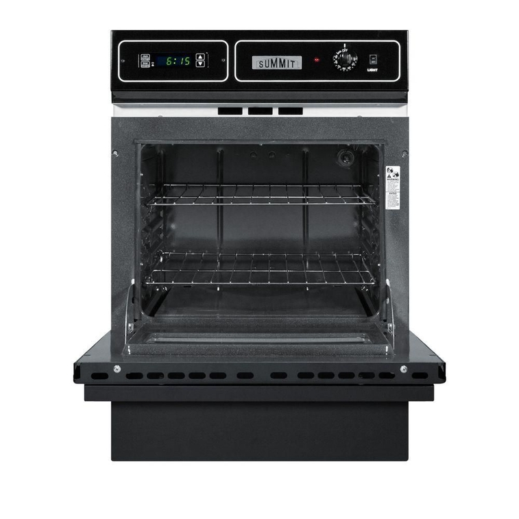Summit 24 in Single Electric Wall Oven in Black-1