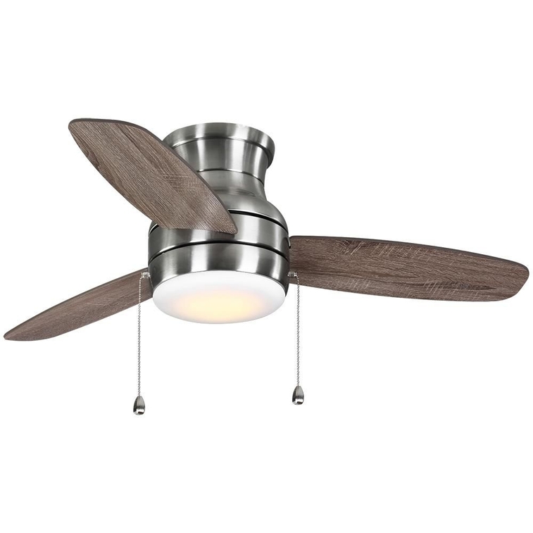 Ashby Park 44 in White Color Changing Integrated LED Brushed Nickel Ceiling Fan with Light Kit