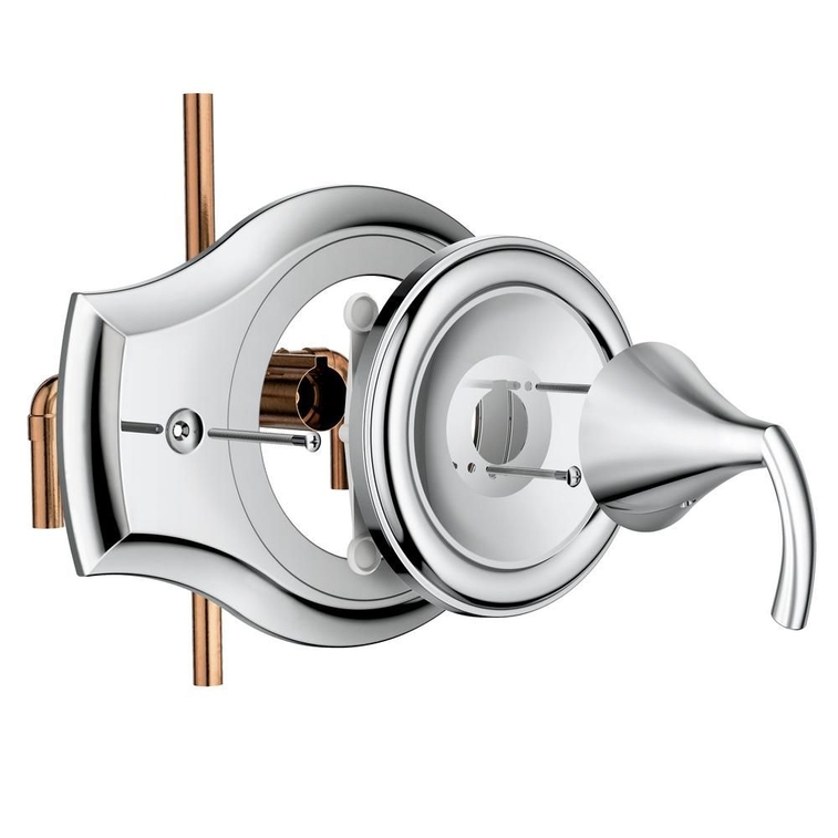 MOEN 55 in Dia Metal Remodeling Cover Plate for 2 and 3-Handle Tub and Showers in Chrome-2