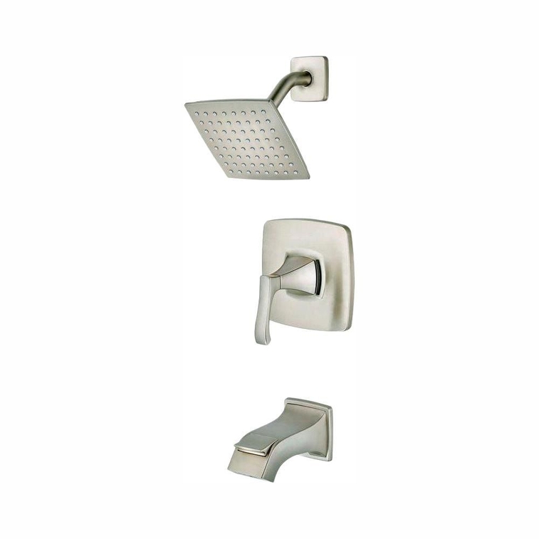 Pfister Venturi Single-Handle 1-Spray Tub and Shower Faucet in Spot Defense Brushed Nickel Valve Included