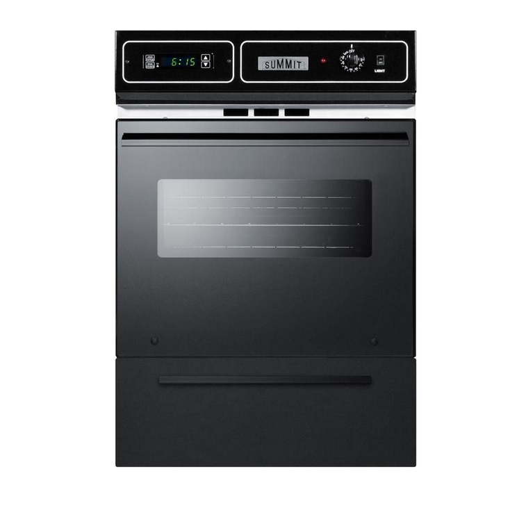 Summit 24 in Single Electric Wall Oven in Black