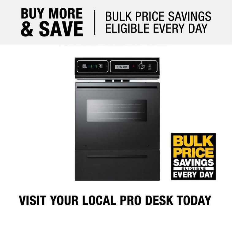 Summit 24 in Single Electric Wall Oven in Black-2