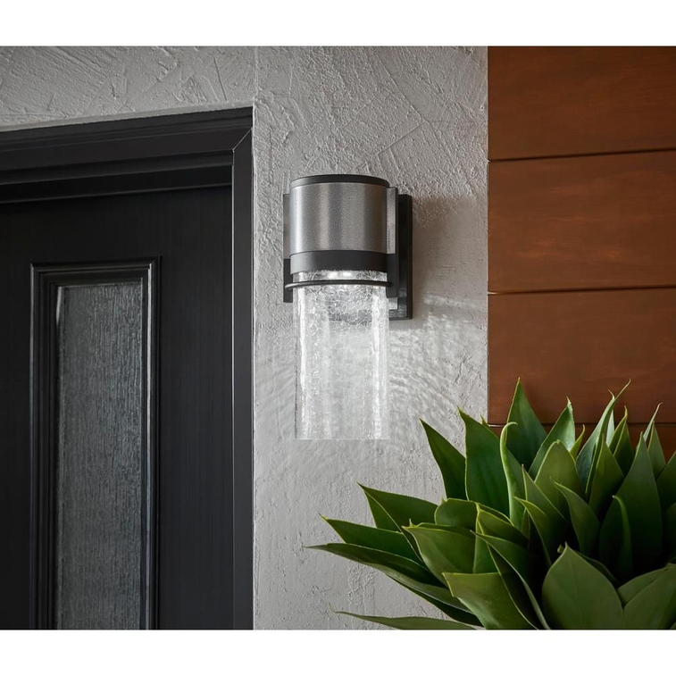 Medium 115 in Majestic Black Integrated LED Outdoor Wall Mount Lantern-1