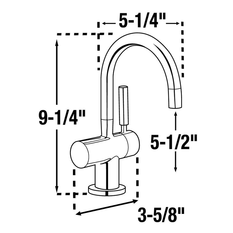 InSinkErator Indulge Modern Series 1-Handle 925 in Faucet for Instant Hot  Cold Water Dispenser in Matte Black-1